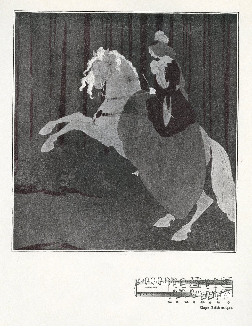 Chopin, Ballade III. Op.47 door Aubrey Beardsley