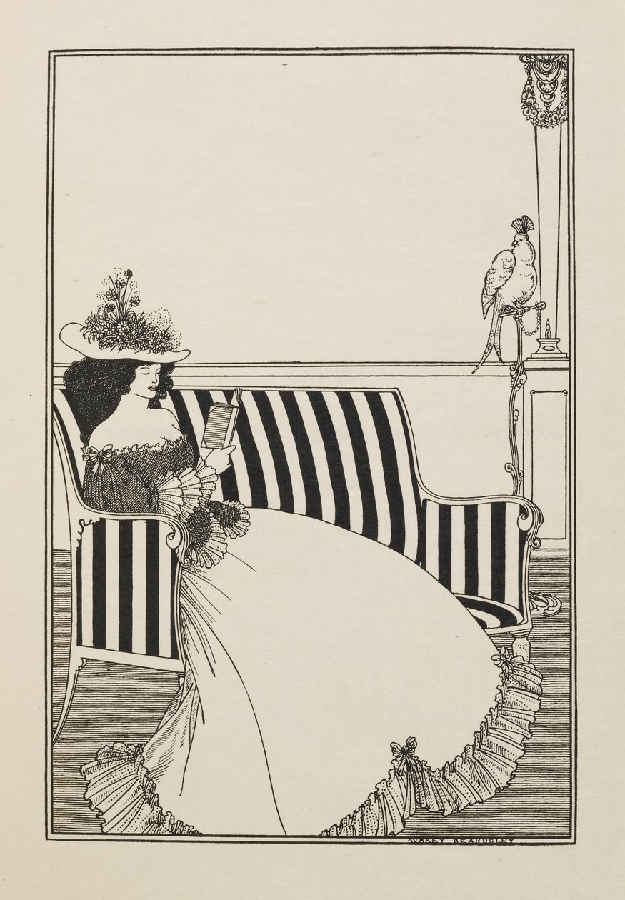 Een catalogusomslag uit een Tweede Boek van Vijftig Tekeningen door Aubrey Beardsley