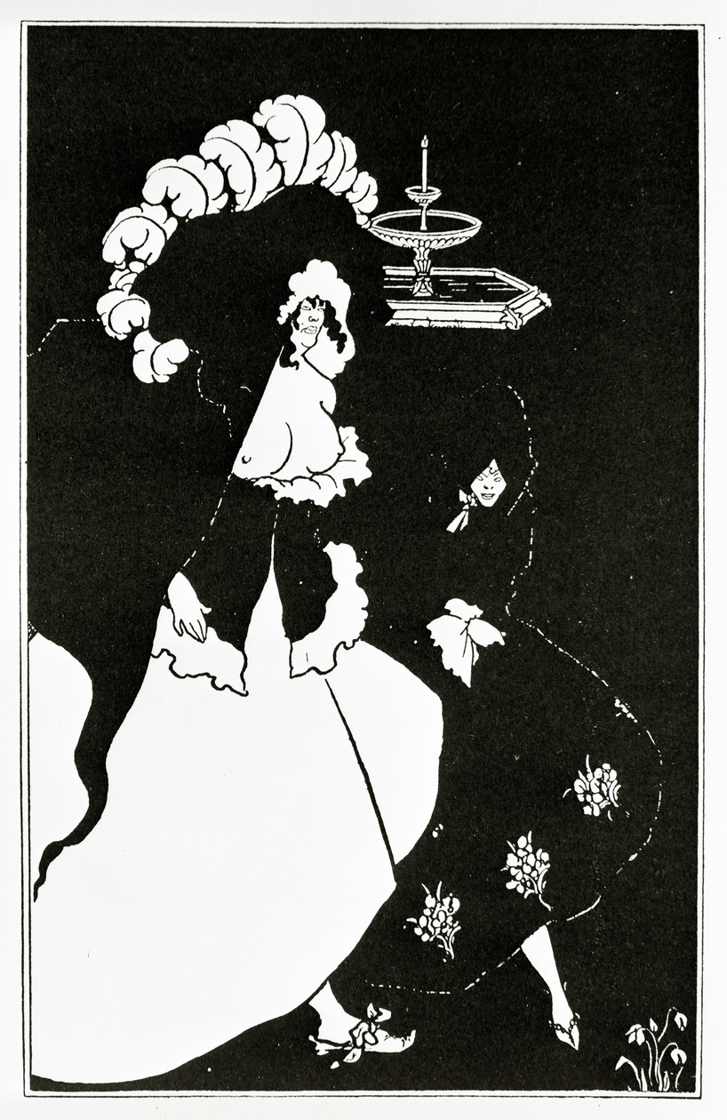 Messaline en metgezel terugkerend van een bordeel, c.1894 door Aubrey Beardsley