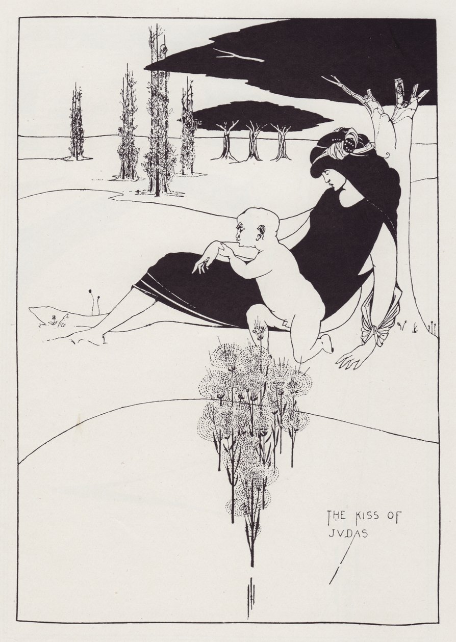 De Kus van Judas, 1893 door Aubrey Beardsley