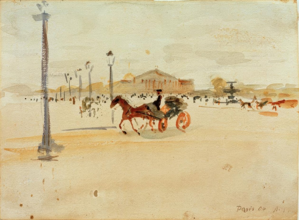 Place de la Concorde in Parijs door August Macke