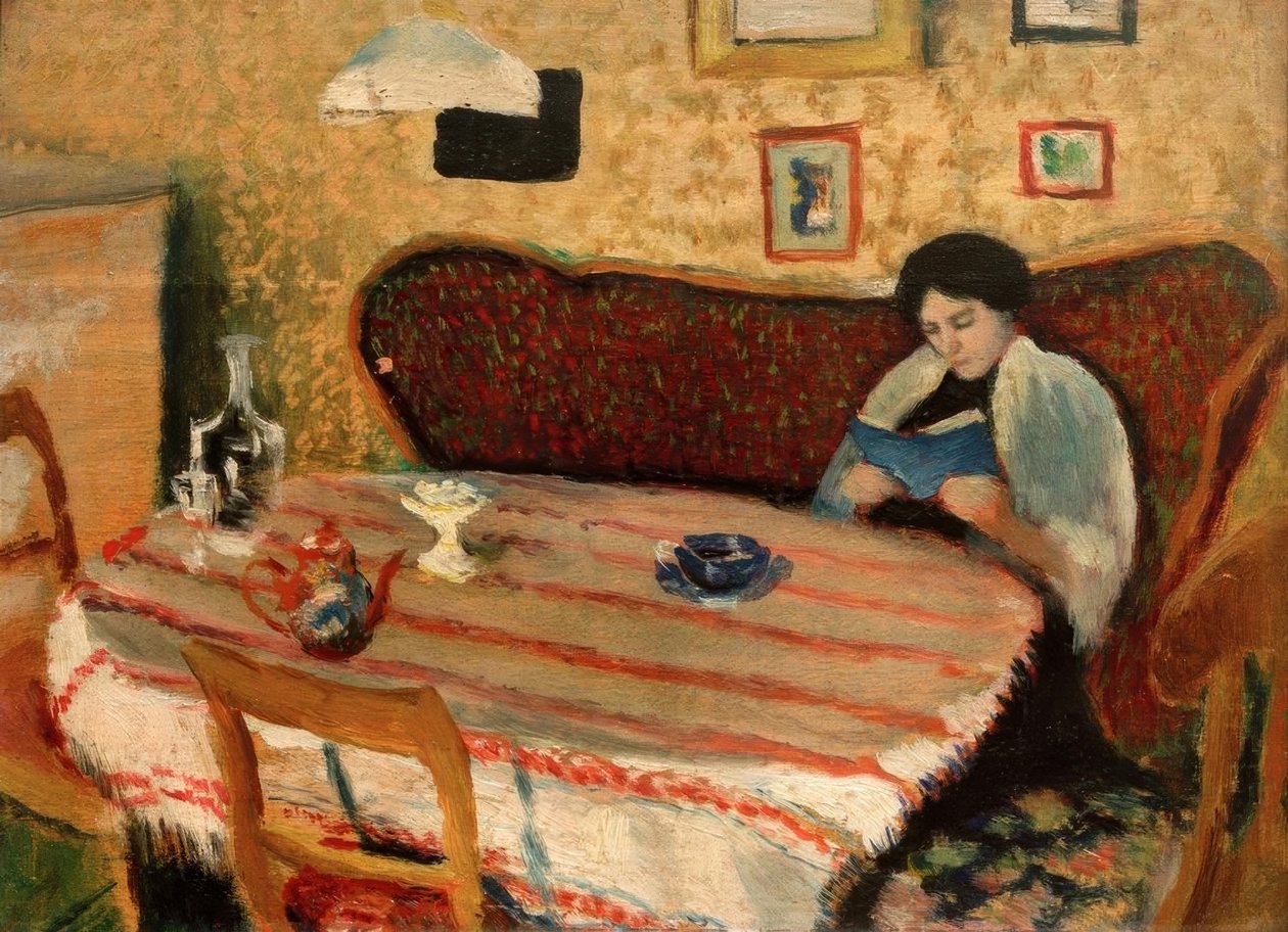 Onze woonkamer in Tegernsee door August Macke