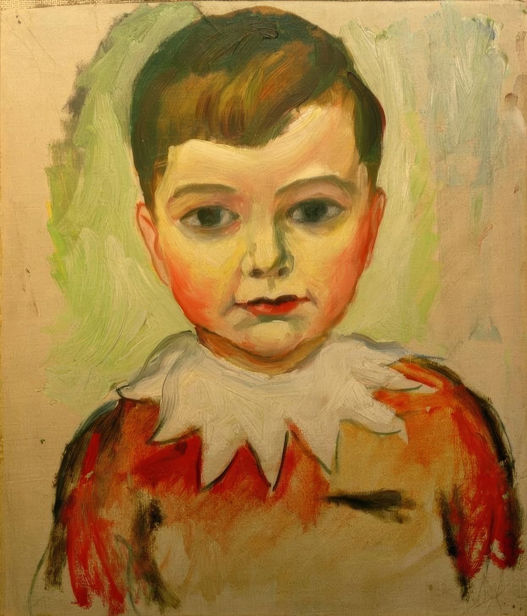 Walter met kanten kraag door August Macke