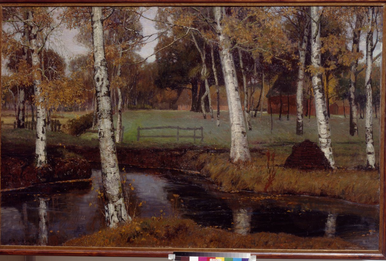 Landschap door Overbeck, Fritz door August Overbeck