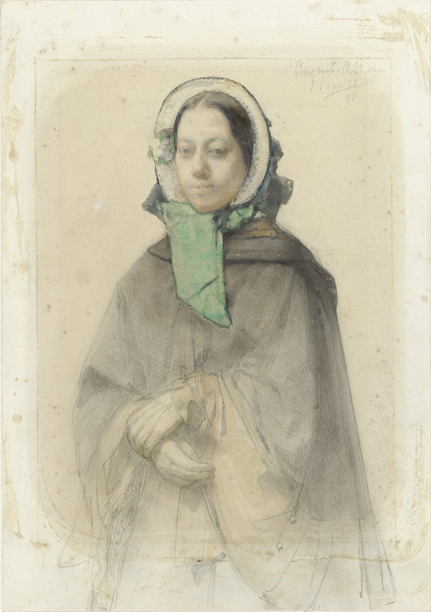 Portret van Theresia A. A. Allebé door August Allebe