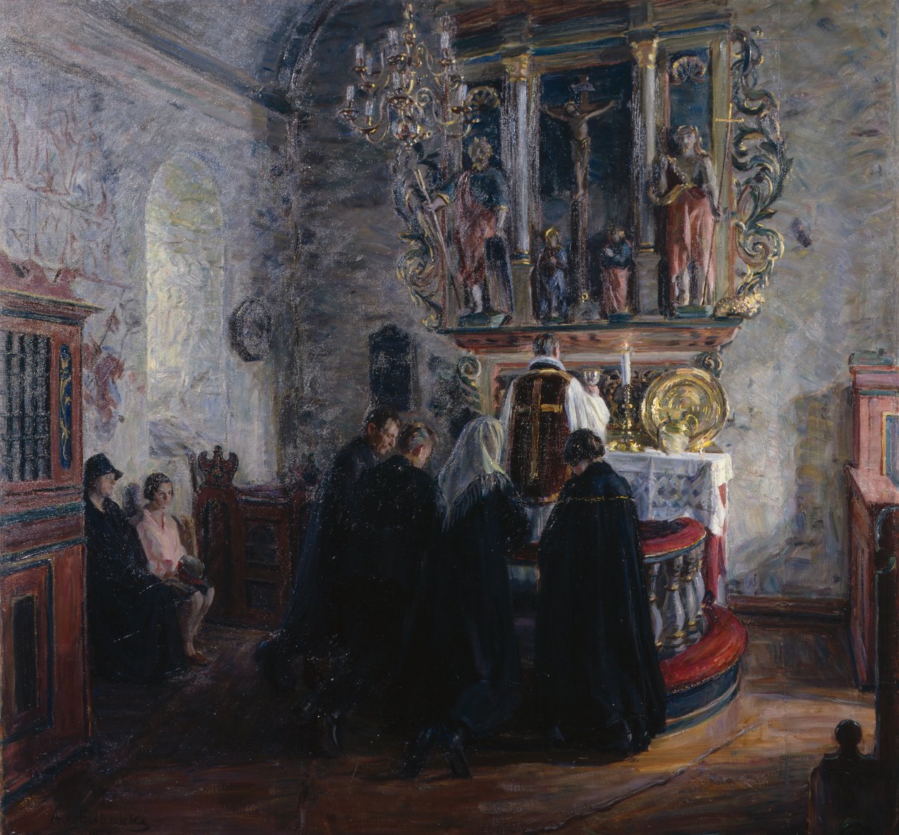 Heilige Communie, Dale Kerk in Luster door August Eiebakke
