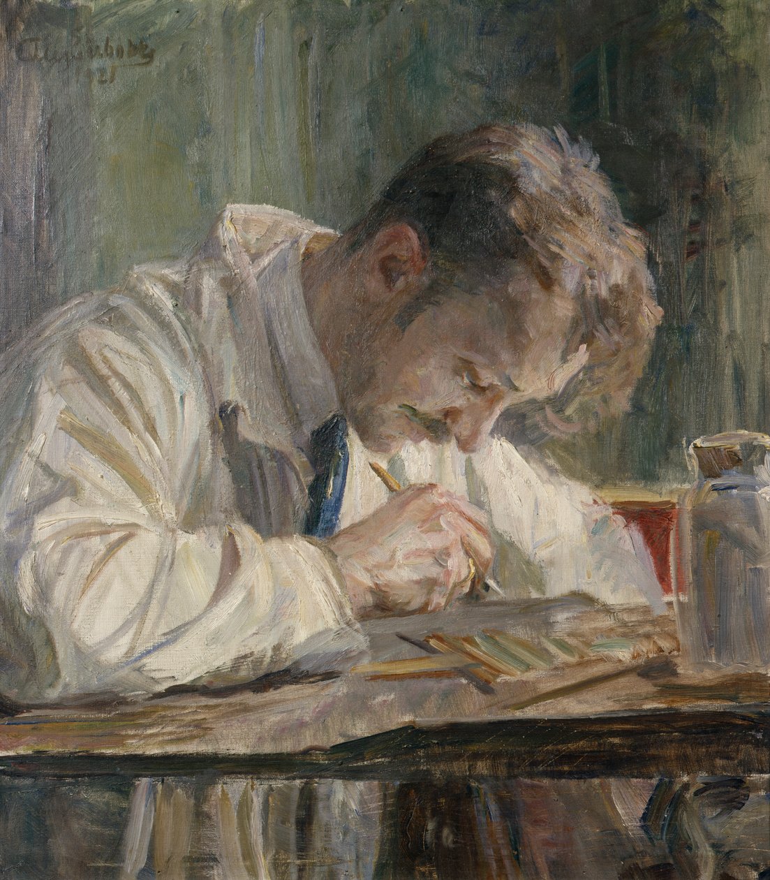 De porseleinschilder door August Eiebakke