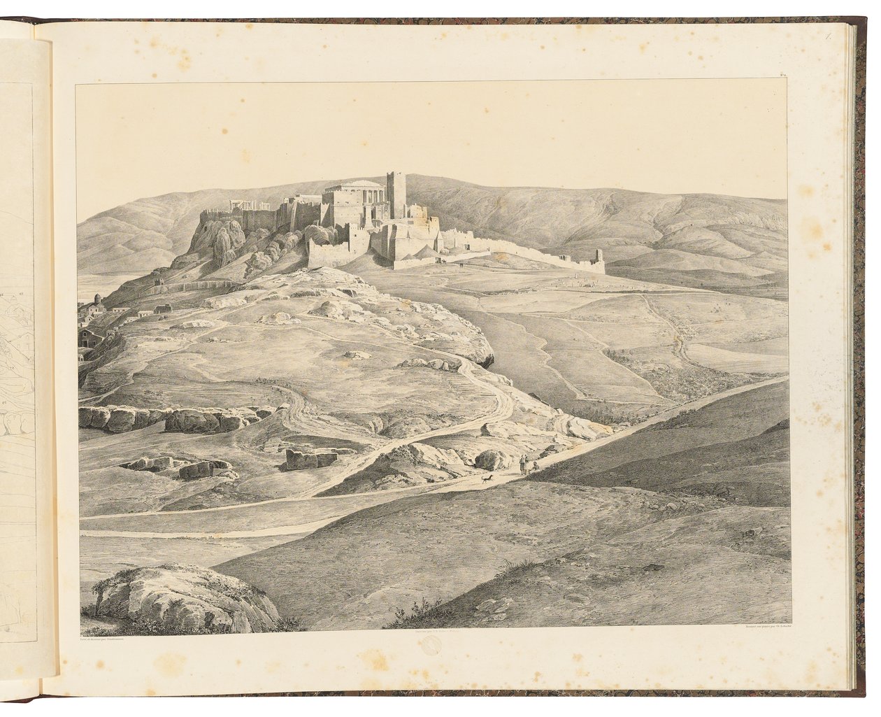 Athene gezien vanaf de heuvel van de Nimfen, 1841 door August Ferdinand Stademann
