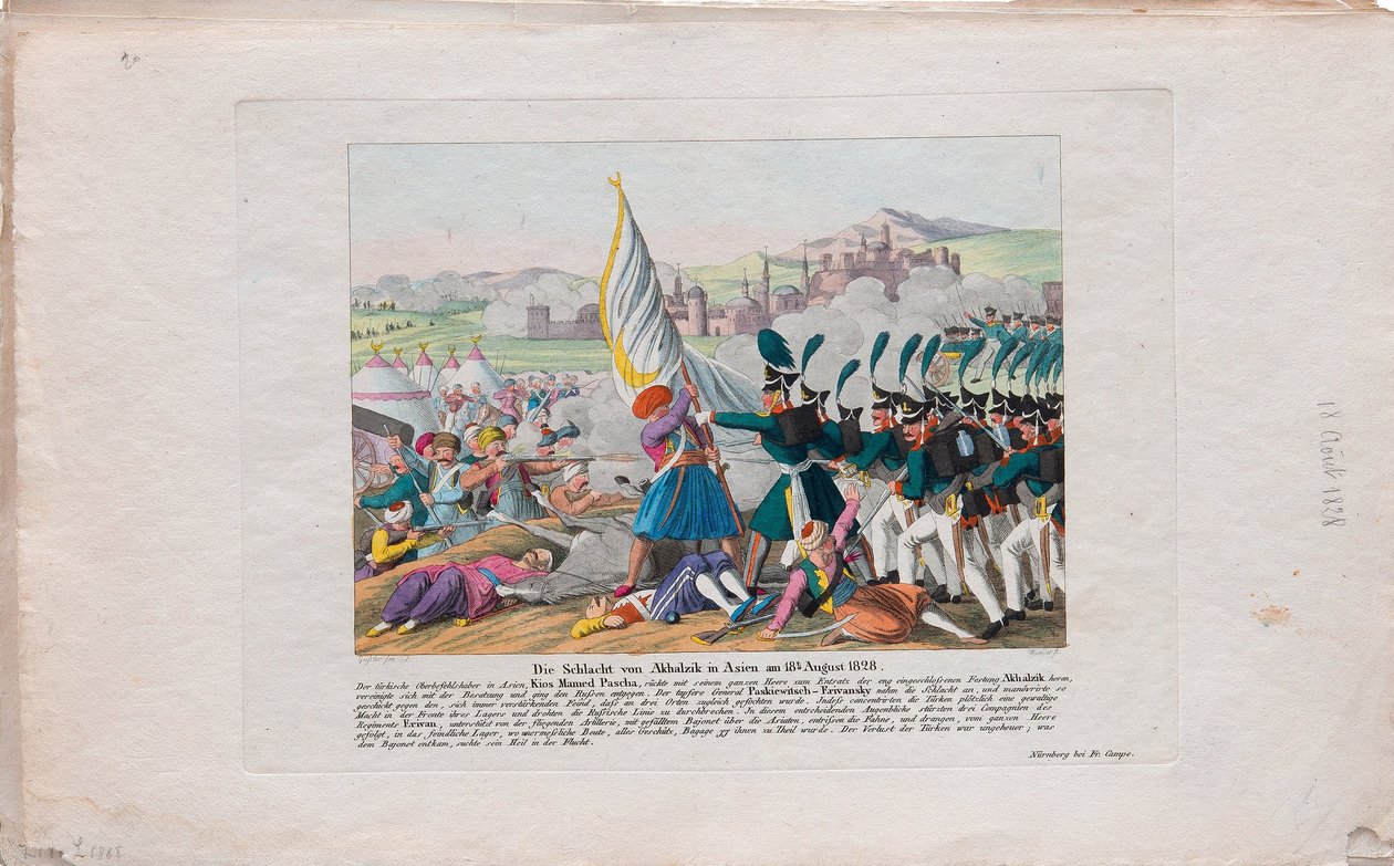 De bestorming van het Akhaltsikhe fort op 27 augustus 1828 door August Friedrich Andreas Campe