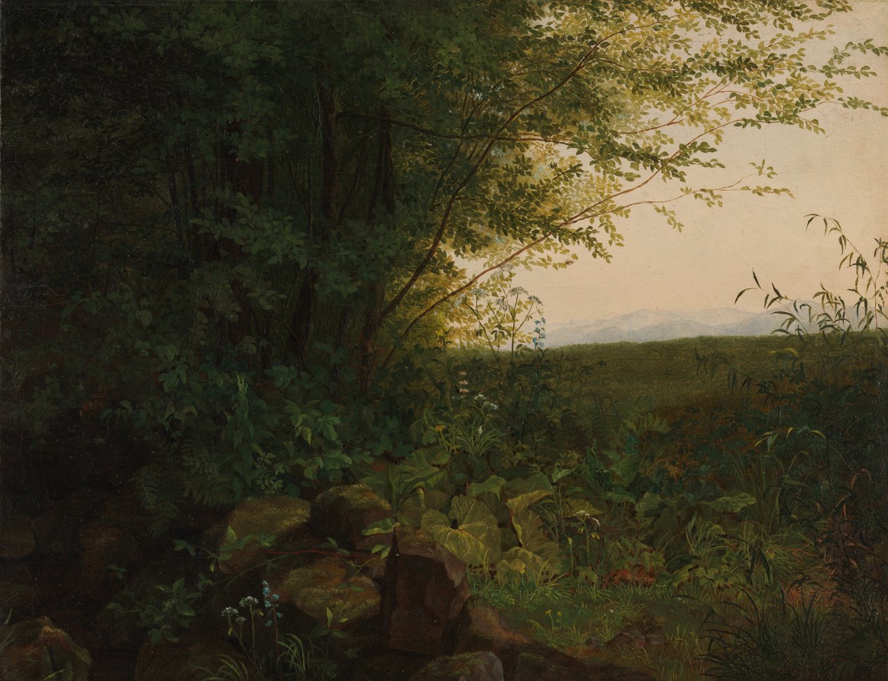 Aan de Rand van het Bos, ca. 1820 door August Heinrich