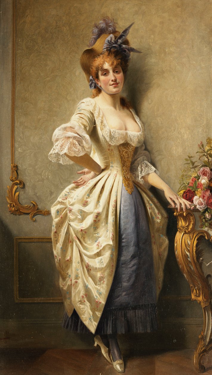 Een jonge schoonheid, 1884 door August Knoop