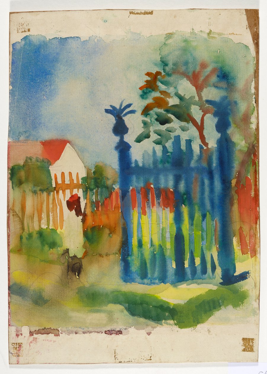 Tuinpoort door August Macke