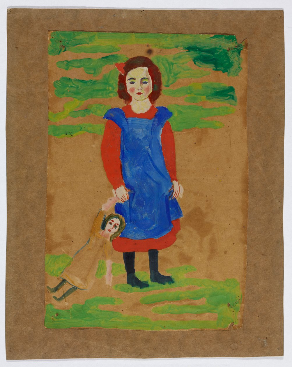 Kind mit Puppe door August Macke