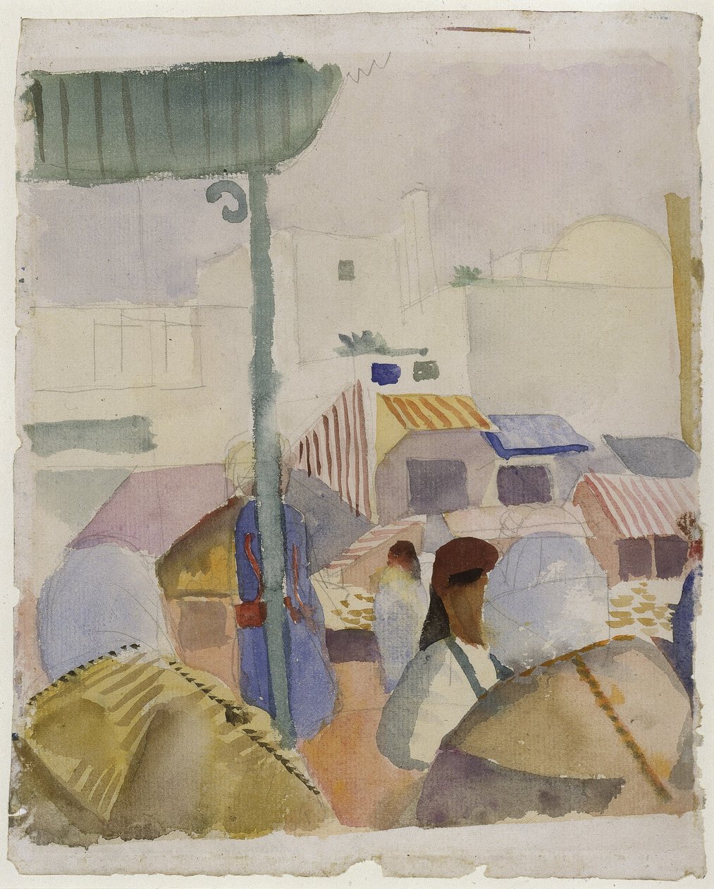 Markt in Tunis II door August Macke