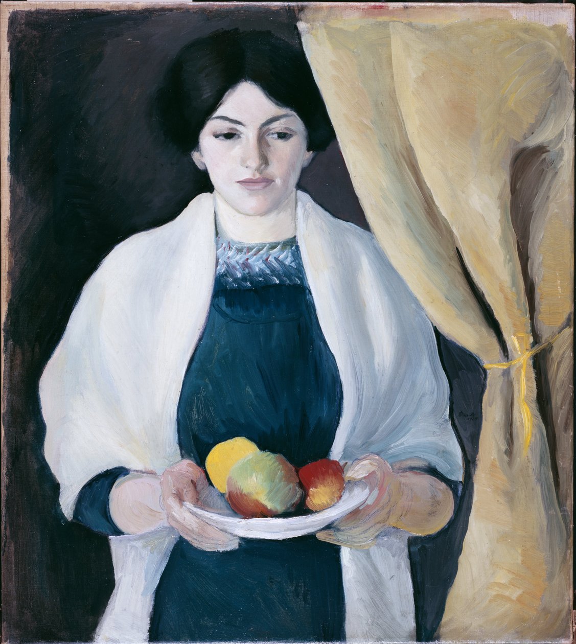 Portret met appels (Portret van de vrouw van de kunstenaar) door August Macke