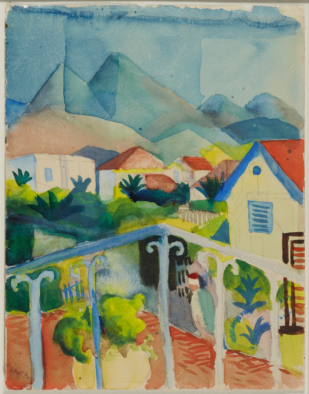 St. Germain bij Tunis door August Macke