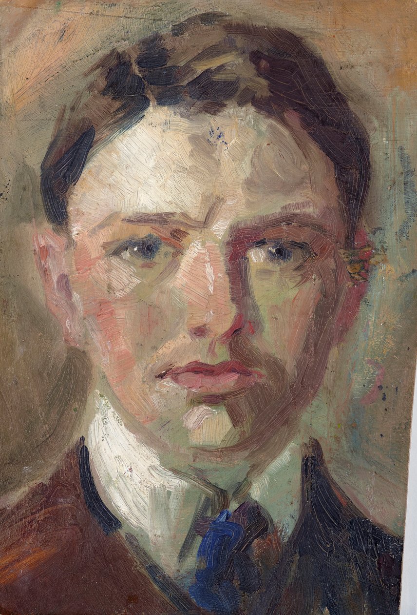 Studie voor een zelfportret door August Macke