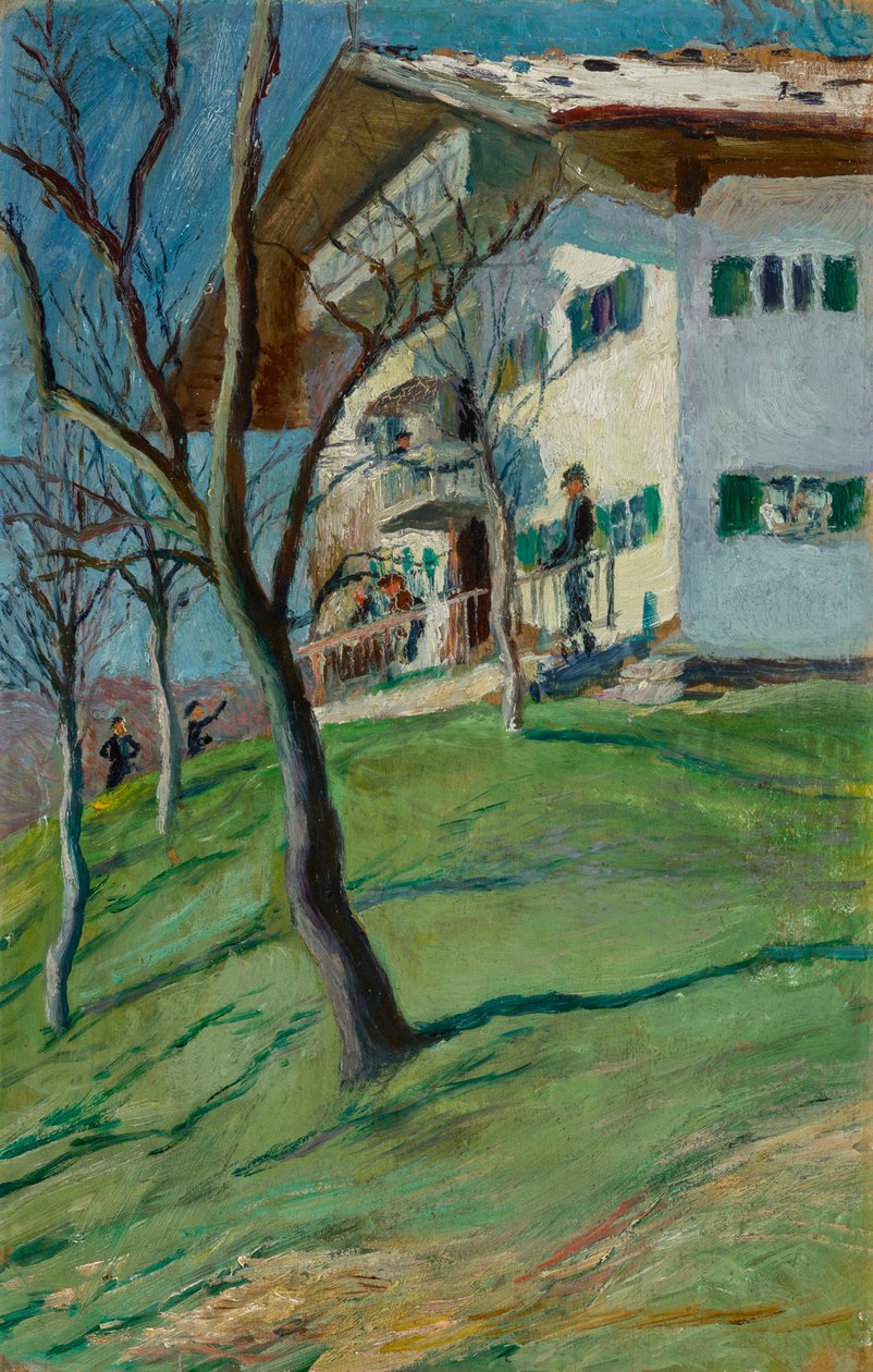 Ons huisje in Tegernsee door August Macke