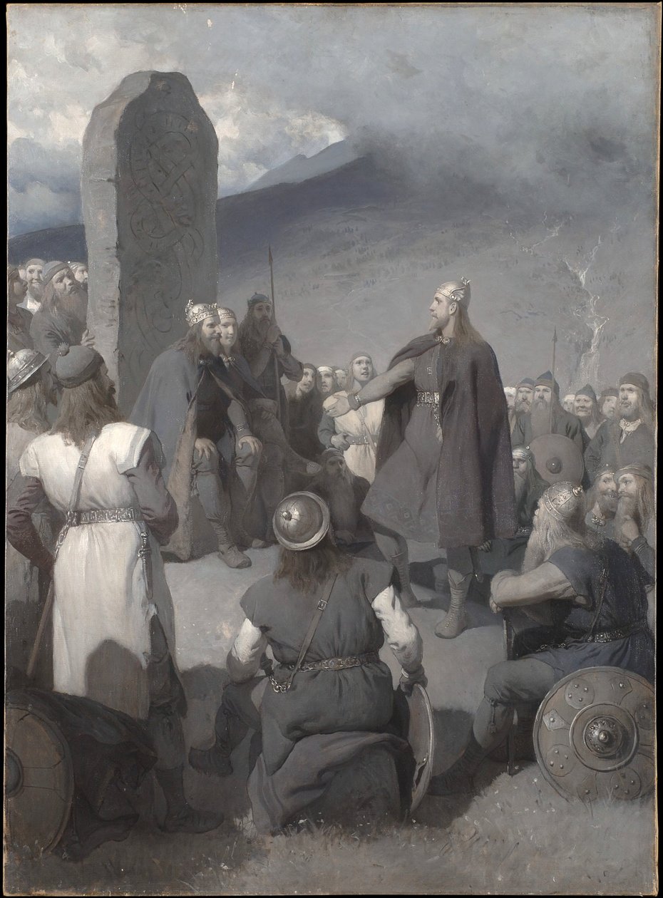 Frithiofs hofmakerij (uit de Saga van Frithiof) door August Malmström