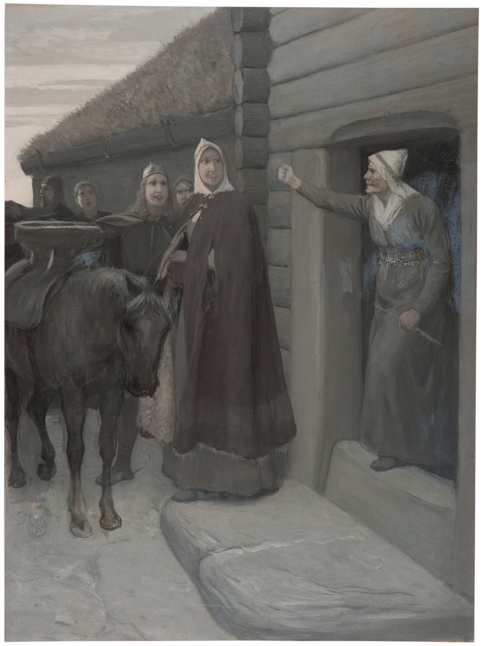 Illustratie bij de Saga van Njal door August Malmström