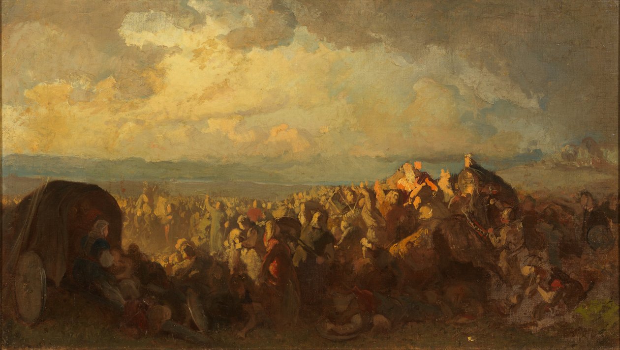 De Slag bij Bråvalla. Studie door August Malmström