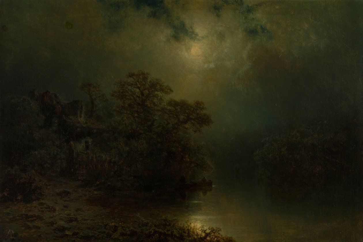 Maanlichte Nacht door August Piepenhagen
