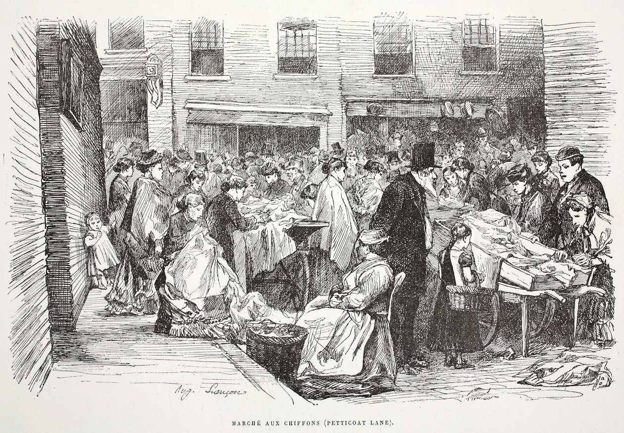 Marche aux Chiffons (Petticoat Lane), illustratie uit 