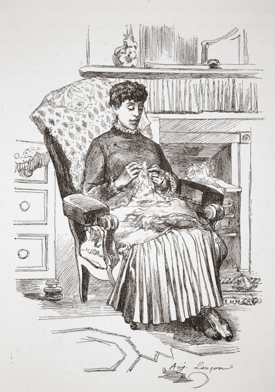Een hoek van het interieur, illustratie uit 