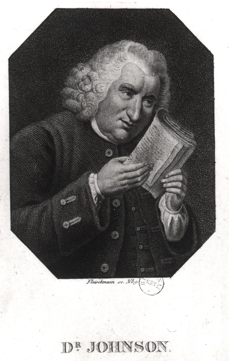 Dr. Samuel Johnson (1709-84) door Auguste Christian Fleischmann