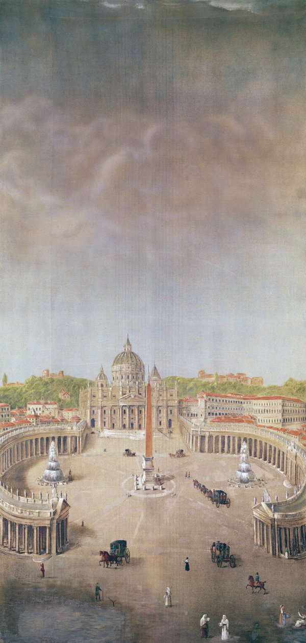 Uitzicht op Sint-Pieter, Rome door Auguste Simon Garneray