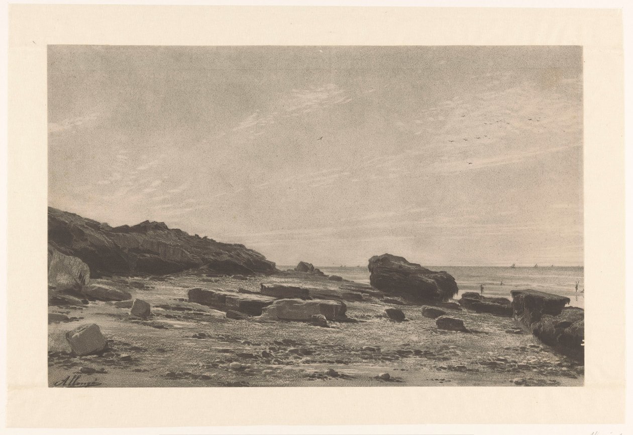 Rotsachtige kust door Auguste Allonge
