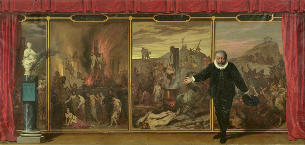 Het schouwspel van menselijke dwaasheid, 1872 door Auguste Barthelemy Glaize
