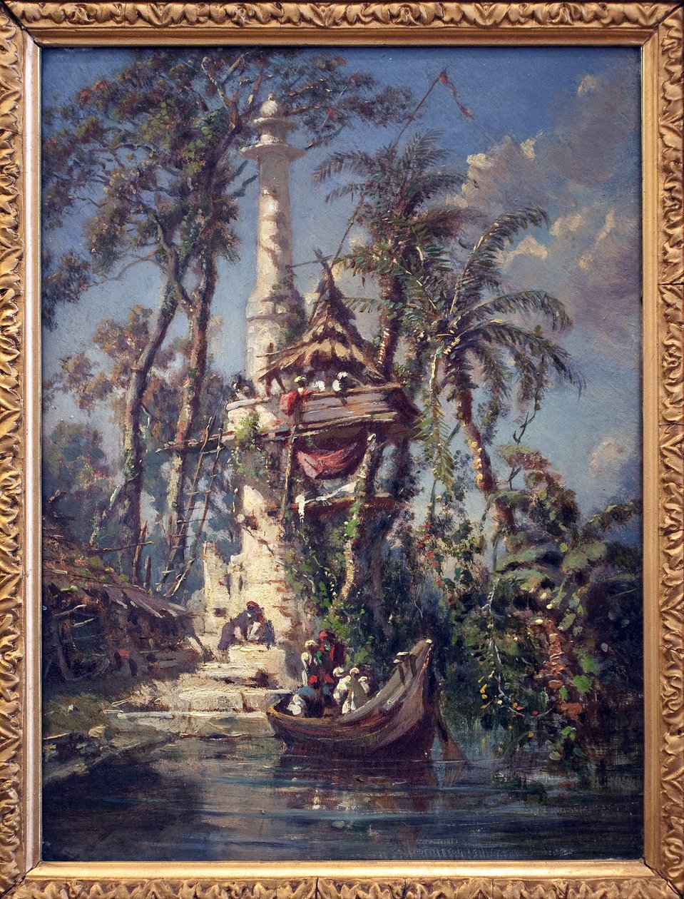 Observatorium aan de oevers van de Hoogly-rivier (Bengalen, India) door Auguste Borget