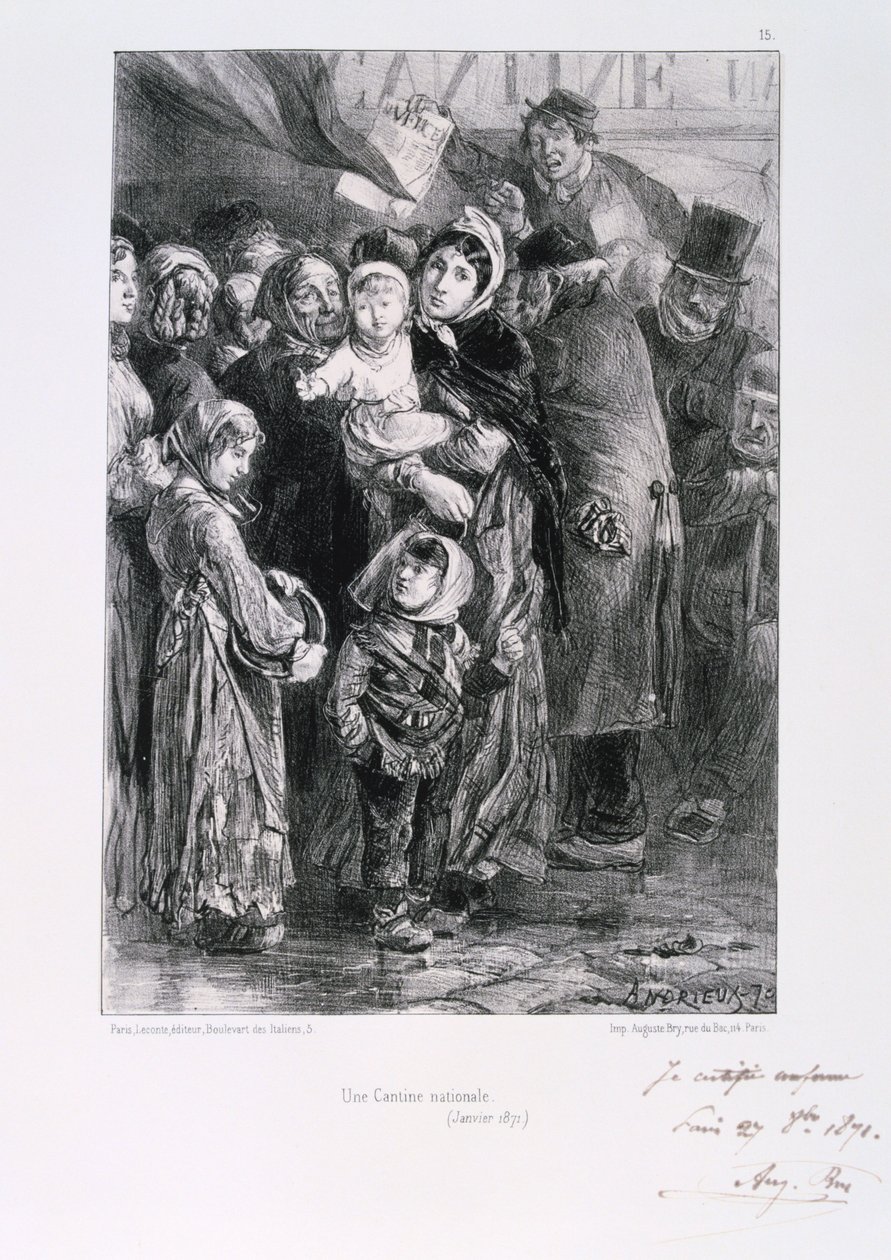 Cantine Nationale, Beleg van Parijs, Frans-Pruisische Oorlog, januari 1871 door Auguste Bry