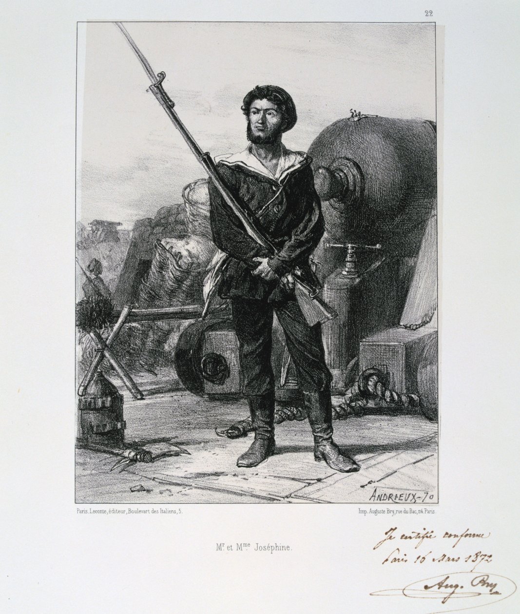 M et Mme Josephine, Beleg van Parijs, Frans-Pruisische Oorlog, 1870 1872 door Auguste Bry