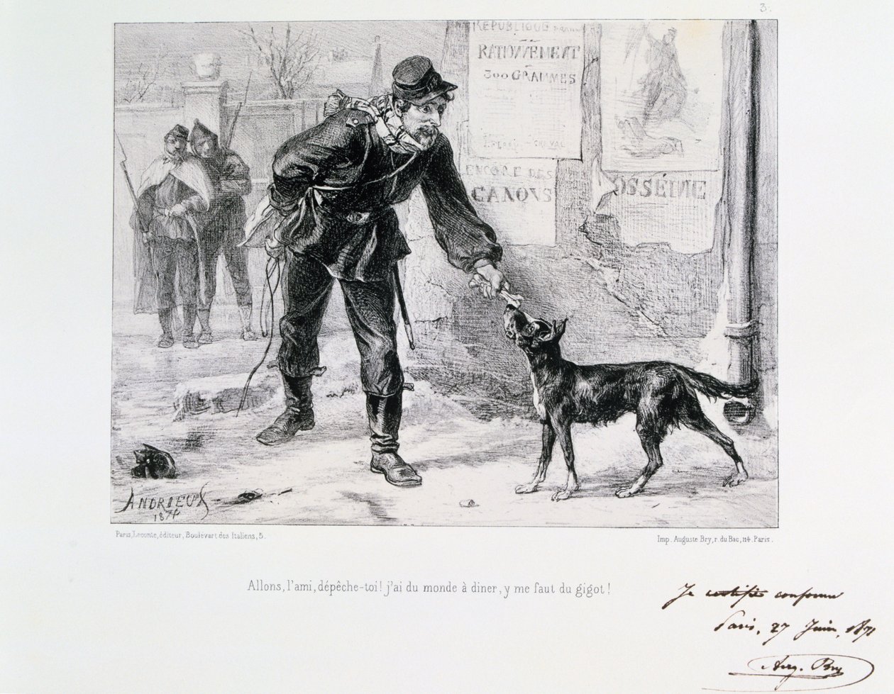 Belegering van Parijs, Frans-Pruisische Oorlog, 1871 door Auguste Bry