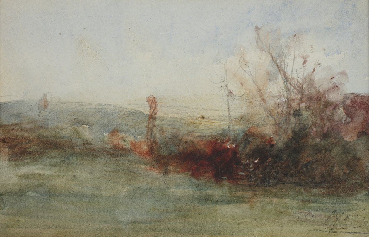 Landschap door Auguste Francois Ravier
