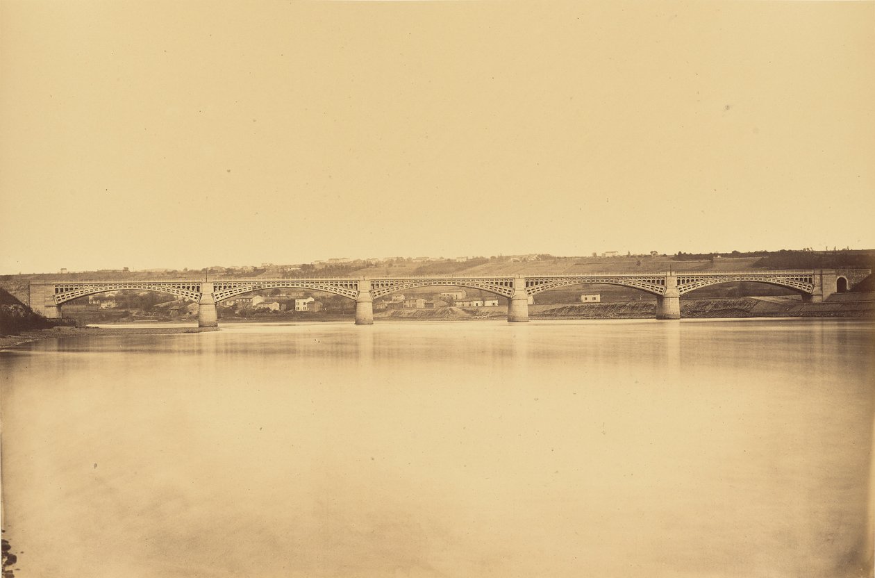 Givors naar Chasse tak, Viaduct over de Rhône door Auguste Hippolyte Collard