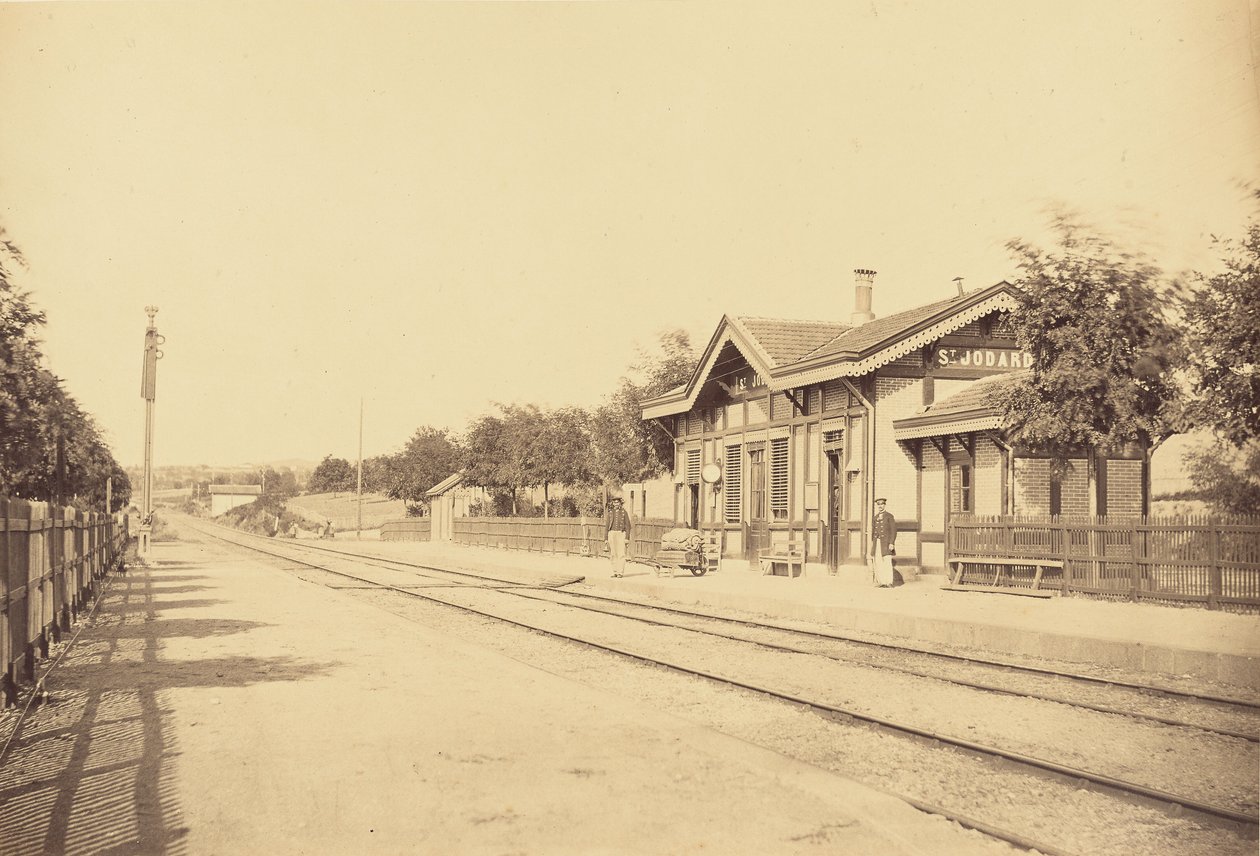 Station Saint-Jodard door Auguste Hippolyte Collard
