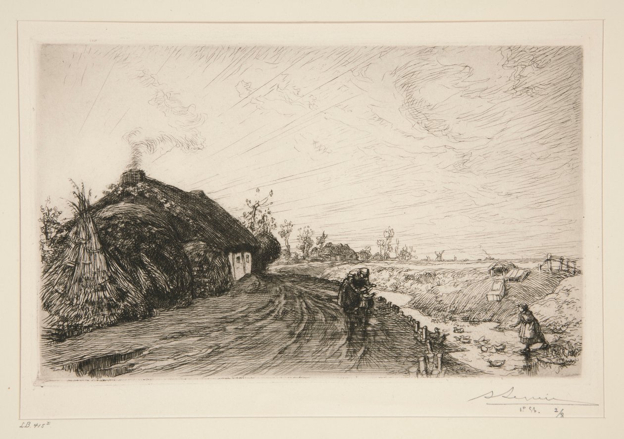 Pad langs het moeras van de Vendée (Saint-Jean-de-Monts) door Auguste Lepere