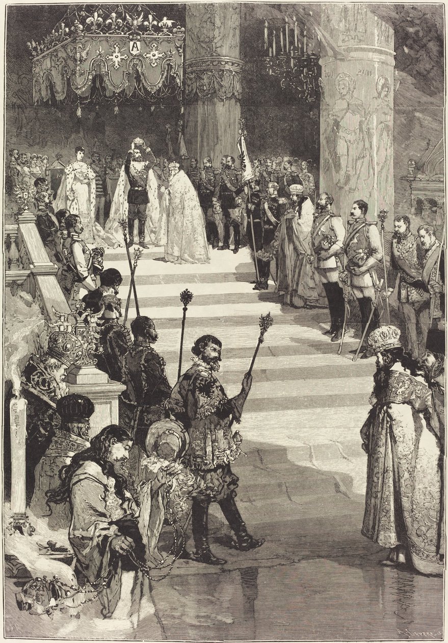 De kroning van keizer Alexander III van Rusland (27 mei) door Auguste Lepere