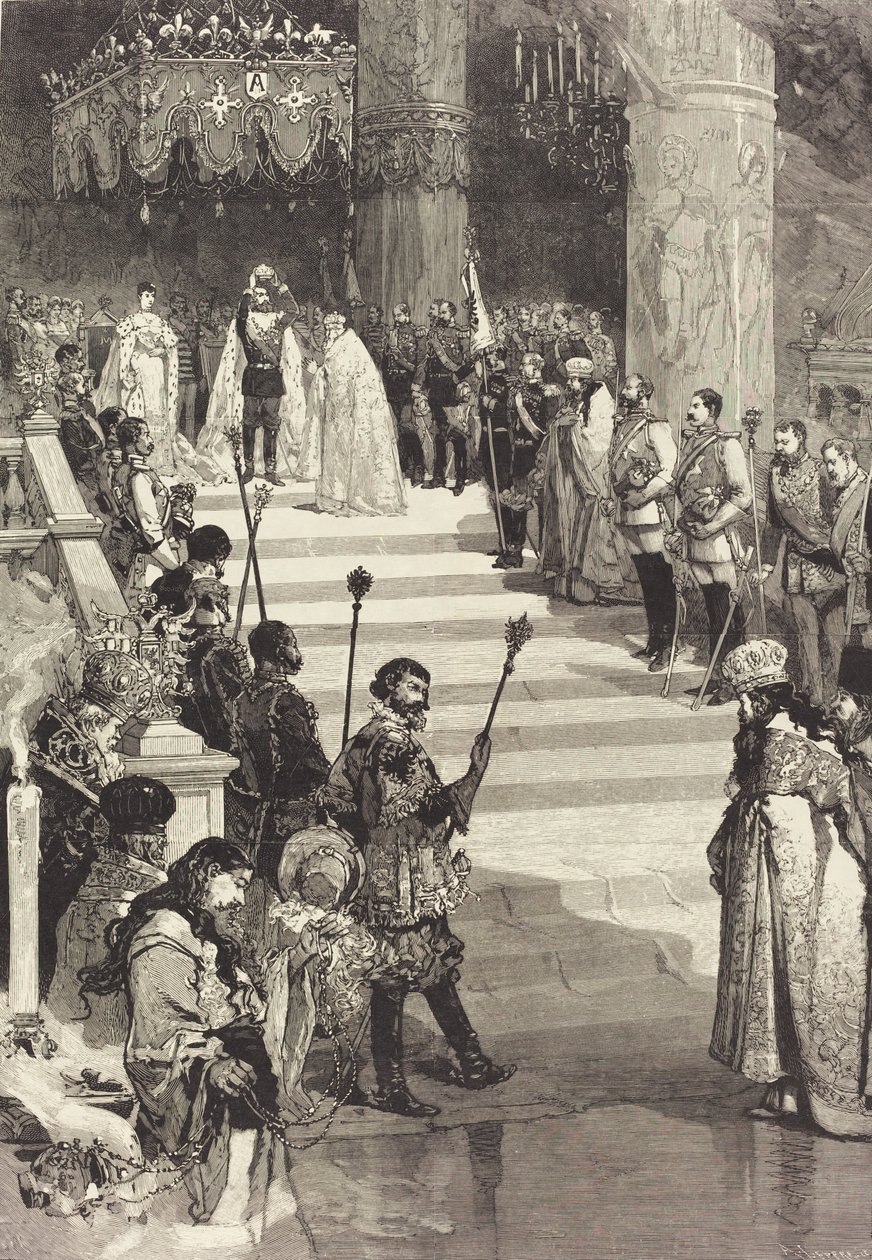 De kroning van keizer Alexander III van Rusland 27 mei, 1883 door Auguste Lepere