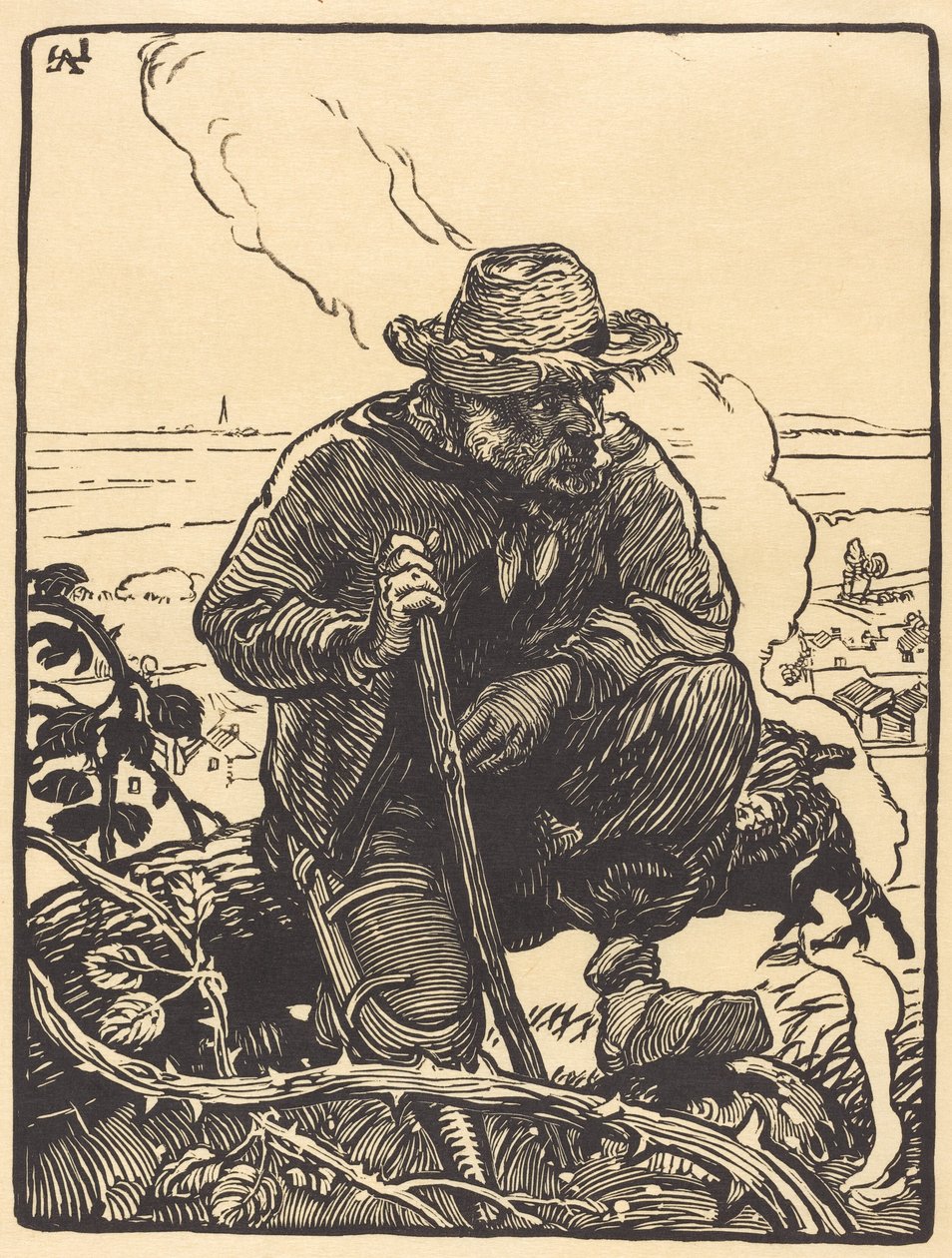 De bedelaar van het platteland door Auguste Lepere