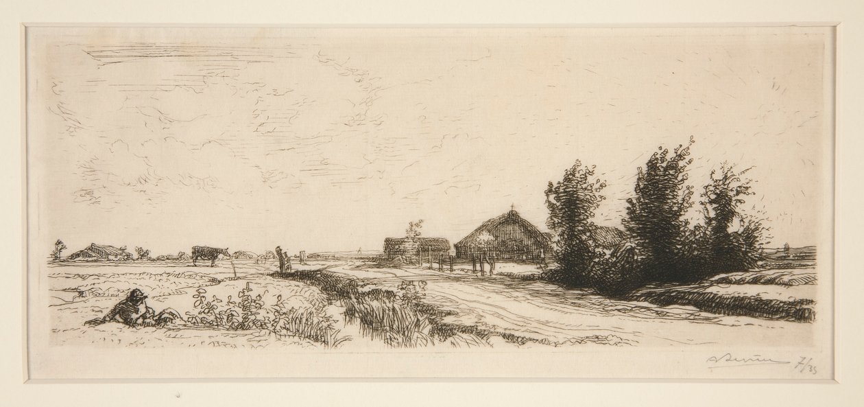 Le petit gardeur de vaches door Auguste Lepere