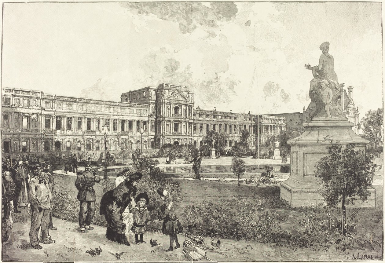 De Ruïnes van het Palais des Tuilleries voor hun Sloop door Auguste Lepere