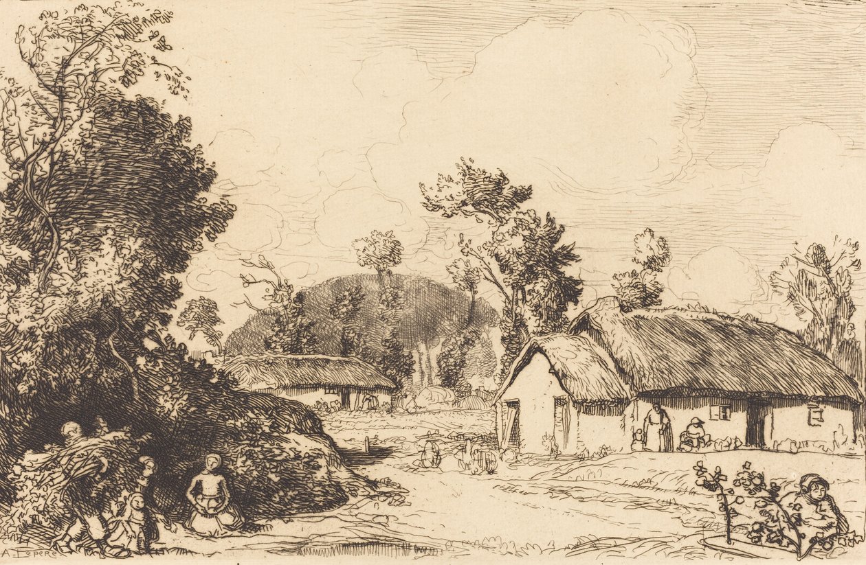 Tijdverdrijf van Rust, Vendee door Auguste Lepere