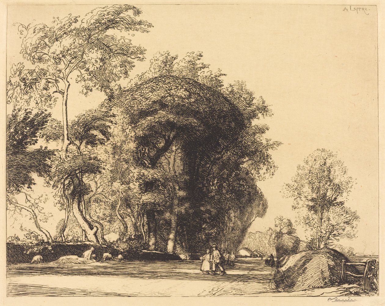 Pad van St.-Gilles, St.-Jean-de-Monts door Auguste Lepere