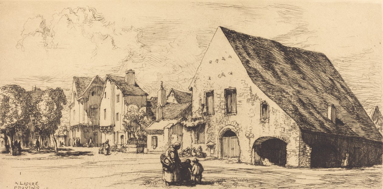 Provins Seine et Marne, 1910 door Auguste Lepere