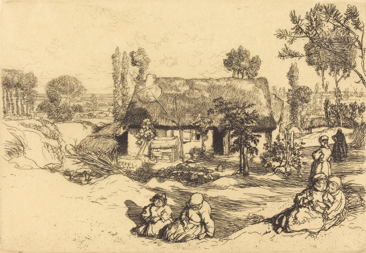 Schuilplaats voor de armen, Vendée door Auguste Lepere