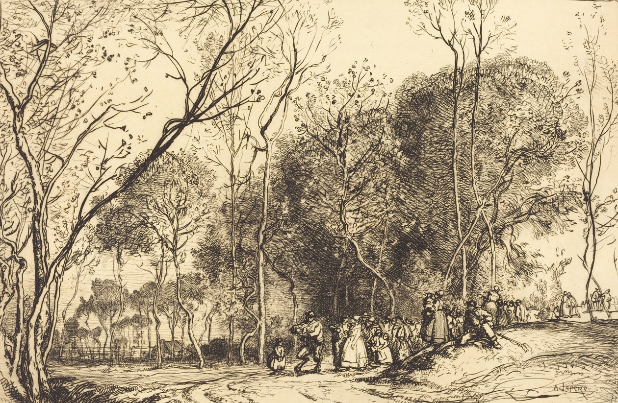 Zomer in Saint-Martin, de Voorbijgaande Bruiloft door Auguste Lepere